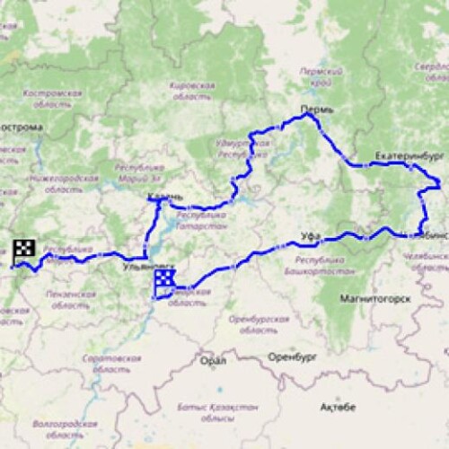Просмотр фактического маршрута с пробегом
